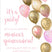 Blush Pink And Gold Balloon Quinceanera Invitations