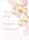 Blush pink gold birthday party invitation