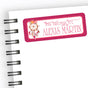 Bohemian dreamcatcher school supply label with floral details