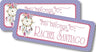 Boho dreamcatcher back to school name label in purple and pink tones