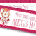 Boho dreamcatcher back to school name label with red and pink tones