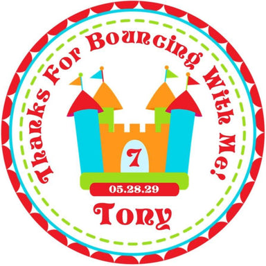 Bounce House Birthday Party Stickers