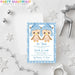 Boy Twins Winter Snowflake Baby Shower Invitations