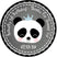Boy panda birthday stickers with crown