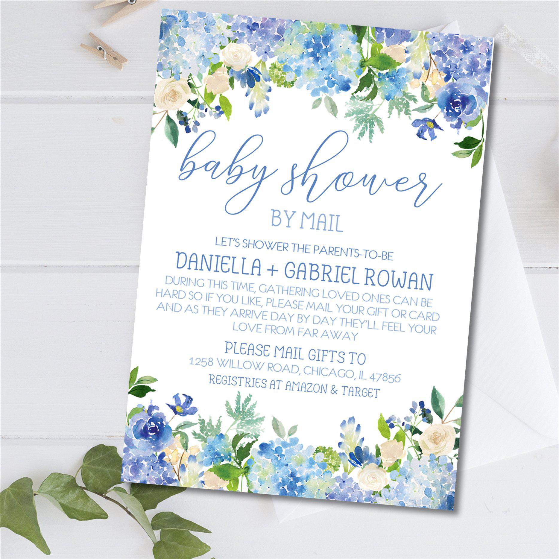 Boys Baby Shower By Mail Invitations