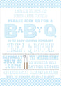 Boys Backyard Baby Q Baby Shower Invitations