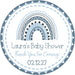 Boys Blue Boho Rainbow Baby Shower Stickers