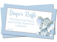 Boys Blue Elephant Diaper Raffle Tickets