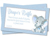 Boys Blue Elephant Diaper Raffle Tickets