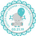 Boys Elephant Baby Shower Stickers