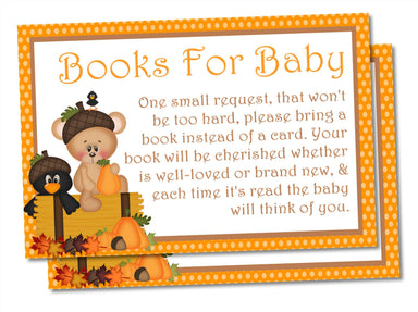 Boys Fall Pumpkin Book Request Cards