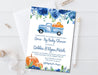 Boys Fall Pumpkin Drive By Baby Shower Invitations