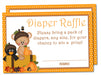 Boys Fall Teddy Bear Diaper Raffle Tickets