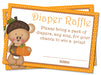 Boys Fall Teddy Bear Diaper Raffle Tickets