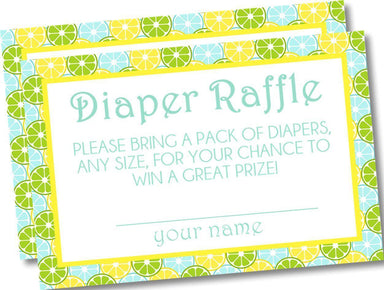 Boys Lemon Diaper Raffle Tickets