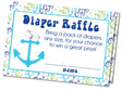 Boys Nautical Anchor Diaper Raffle Tickets