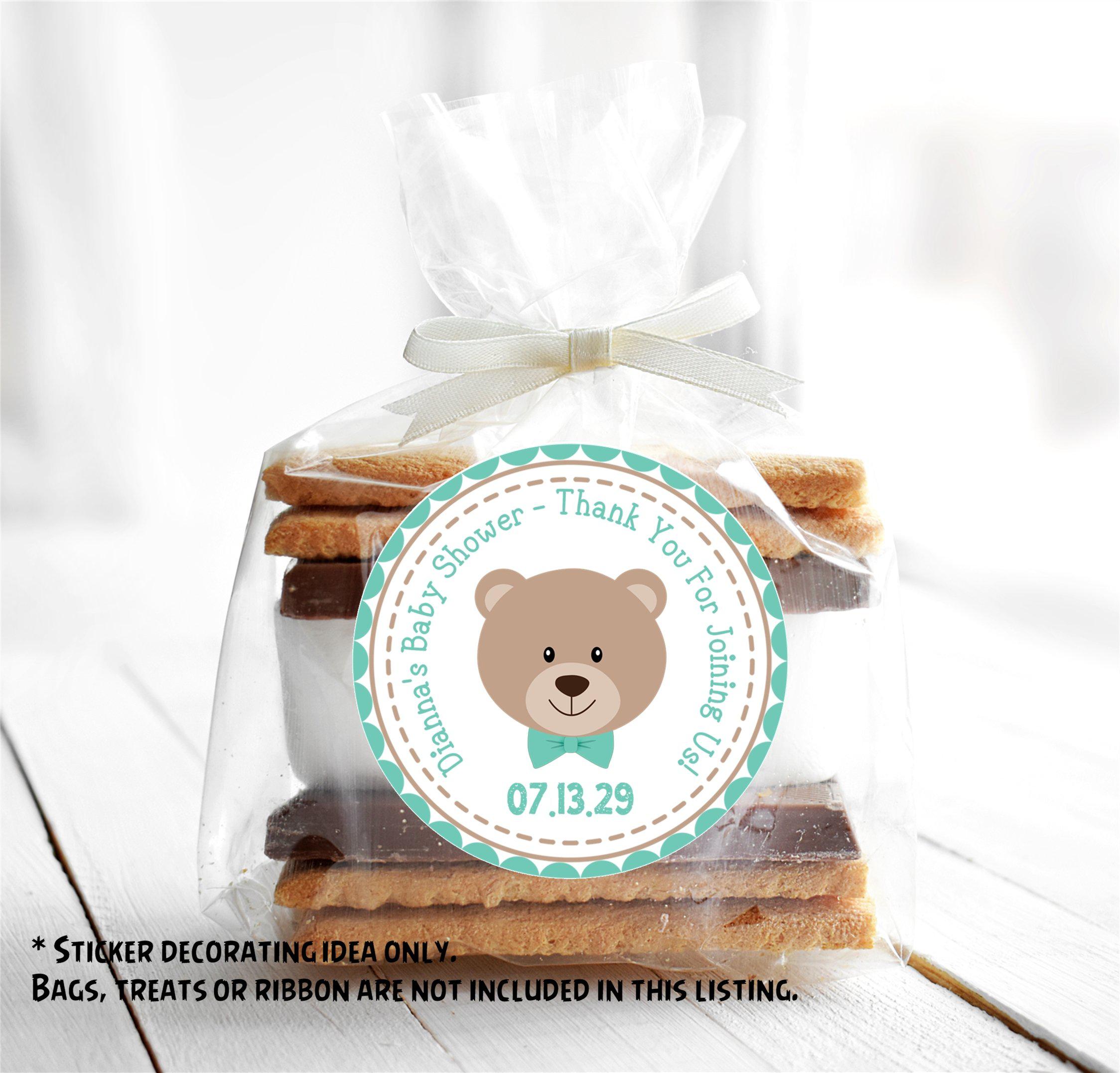 Boys Teddy Bear Baby Shower Stickers