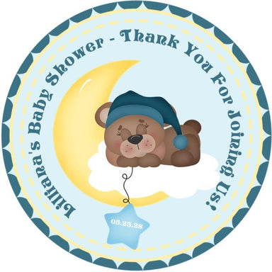 Boys Teddy Bear Baby Shower Stickers