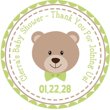 Boys Teddy Bear Baby Shower Stickers