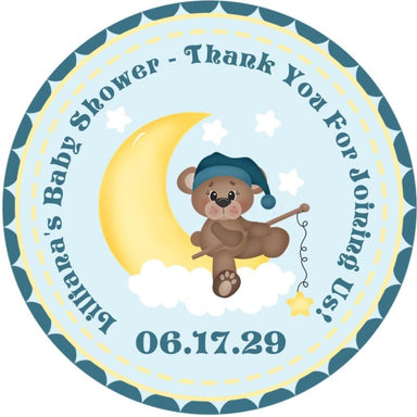 Boys Teddy Bear Baby Shower Stickers