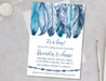 Boys Tribal Feather Baby Shower Invitations