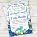 Boys Whale Baby Shower Invitations