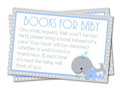 Boys Whale Book Request Cards