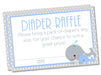 Boys Whale Diaper Raffle Tickets