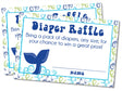 Boys Whale Diaper Raffle Tickets