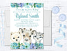 Boys Winter Arctic Animals Baby Shower Invitations