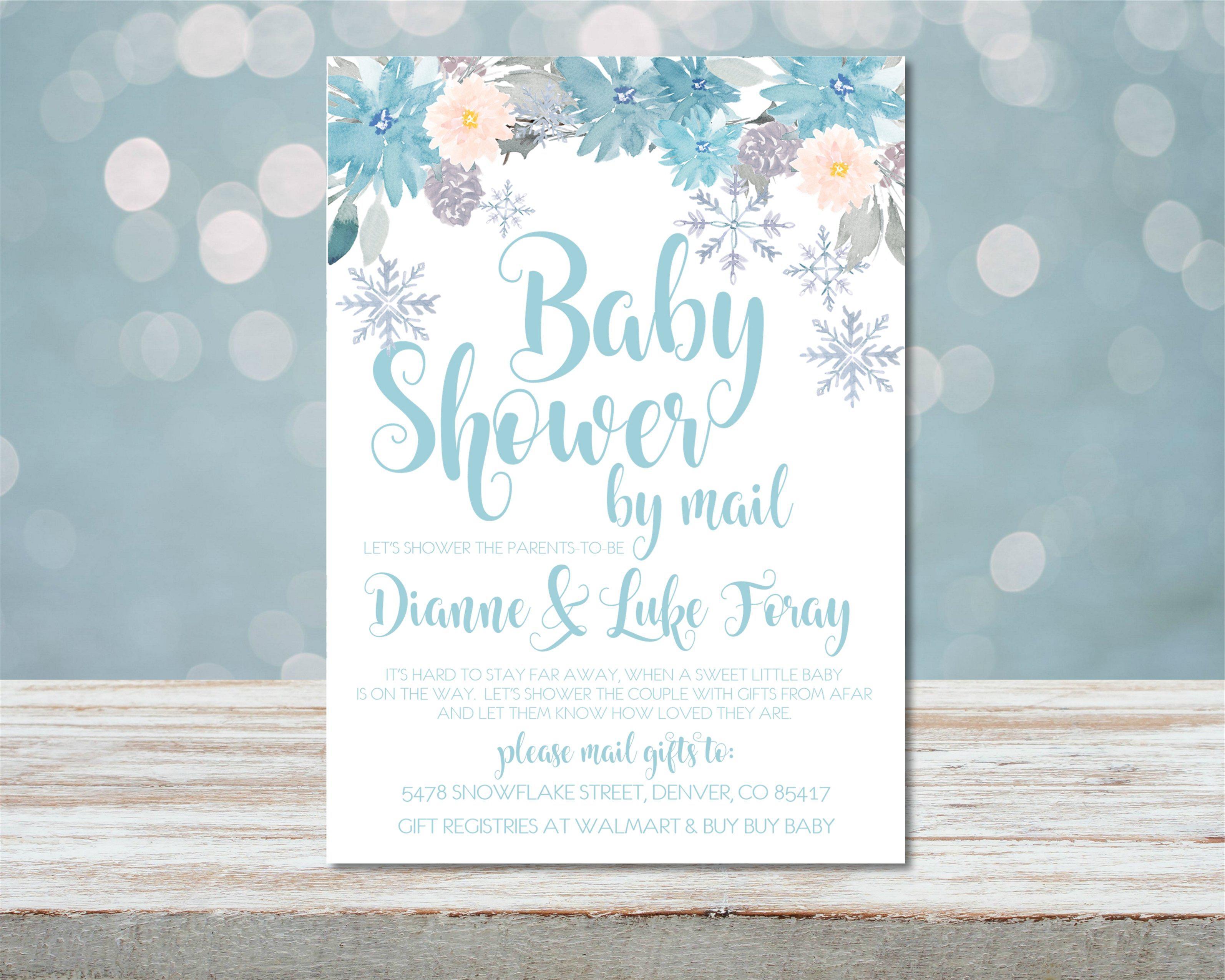 Boys Winter Baby Shower By Mail Invitations