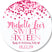 Bright pink Sweet Sixteen favor label