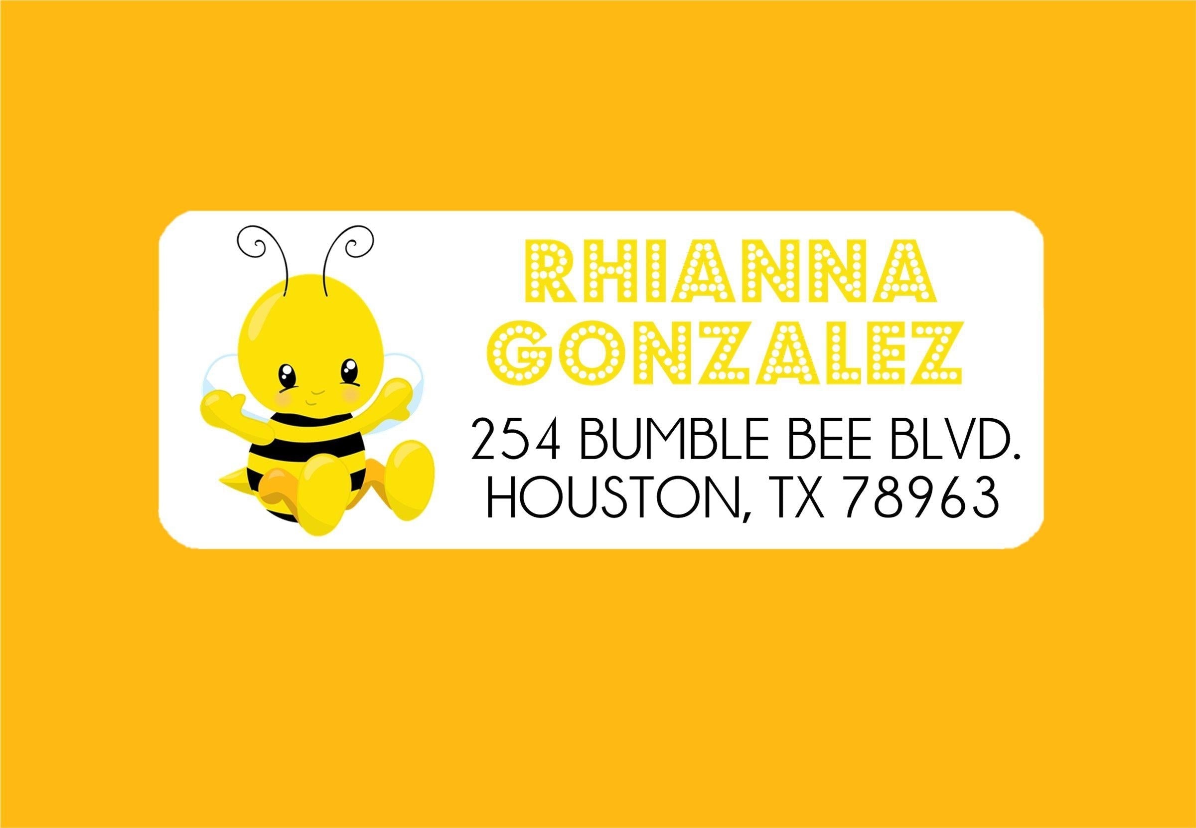 Bumble Bee Address Labels