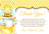 Bumble Bee Baby Shower Thank You Cards