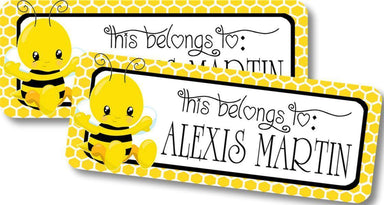 Bumble Bee Back To School Supply Name Labels