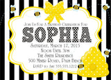bee invitation cards garden birthday party style