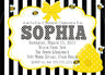 bee invitation cards garden birthday party style