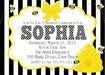 Bumble Bee Birthday Party Invitations