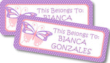 Butterfly name label for school supplies