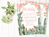 Cactus Baby Shower Invitations