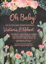 Cactus Baby Shower Invitations