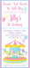 Carousel Birthday Ticket Invitations