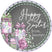 Chalkboard Easter sticker with pastel candy jars and floral accents