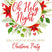 Christmas celebration invitation featuring poinsettia flowers and winter holiday accents