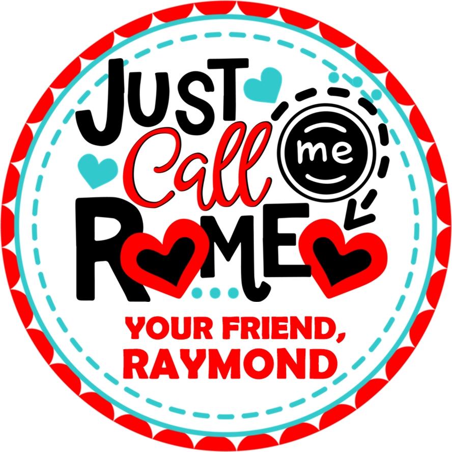Classroom Romeo Valentine label for school candy favors
