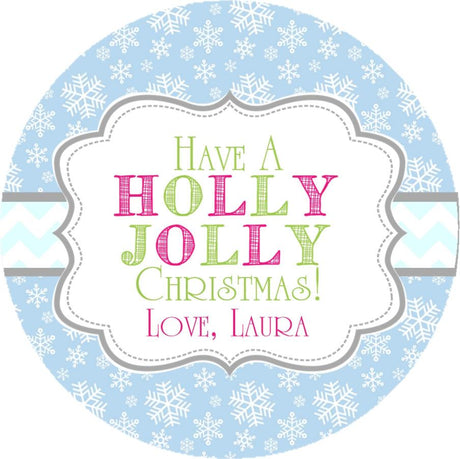 Colorful Holly Jolly Christmas Stickers