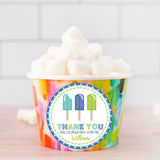 Cool popsicle theme favor sticker
