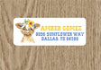 Cow sunflower address labels