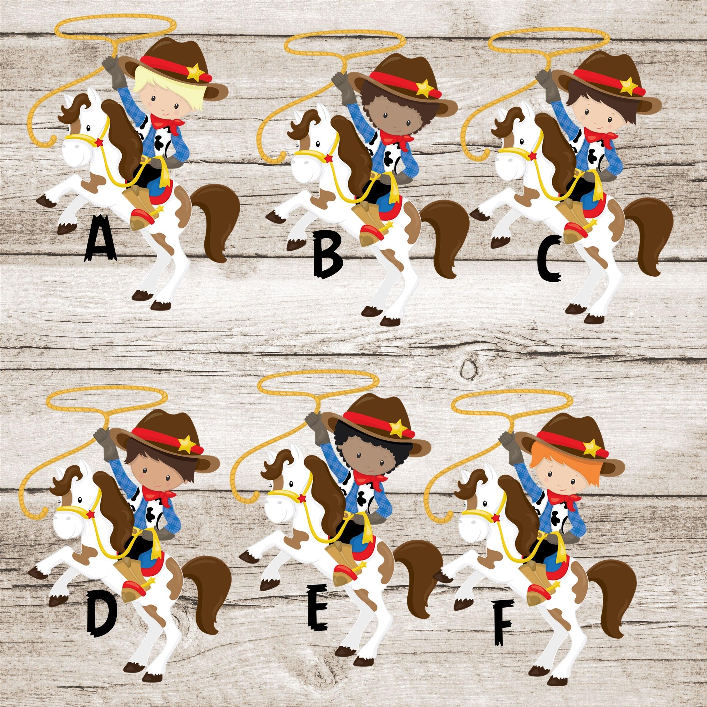 Cowboy Birthday Party Stickers