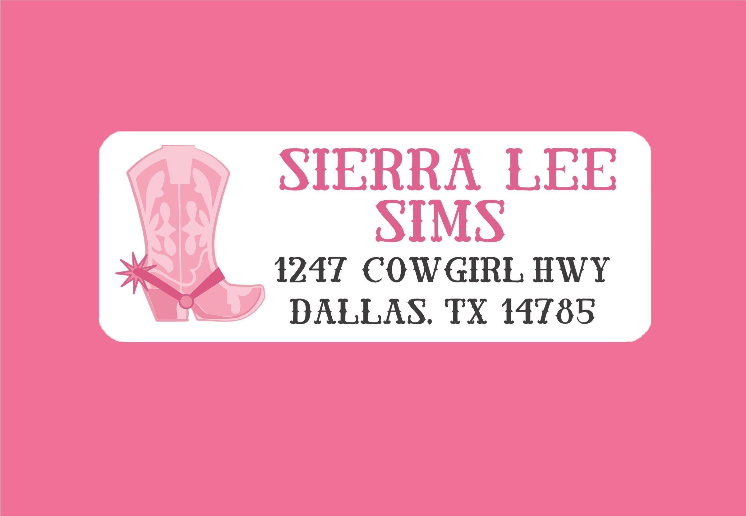 Cowgirl Address Labels